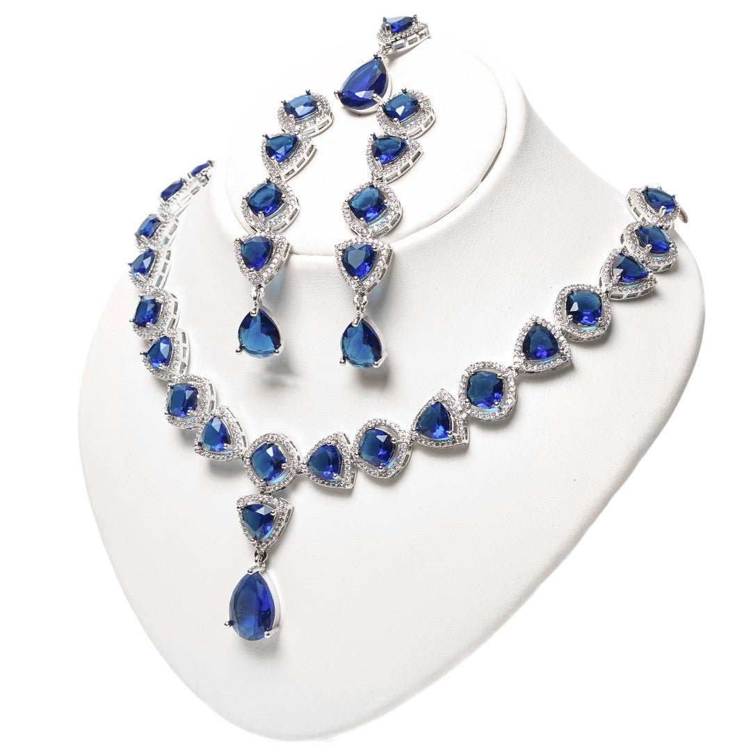 Blue Bouquet Toss Bridal Set - vistoso.pk