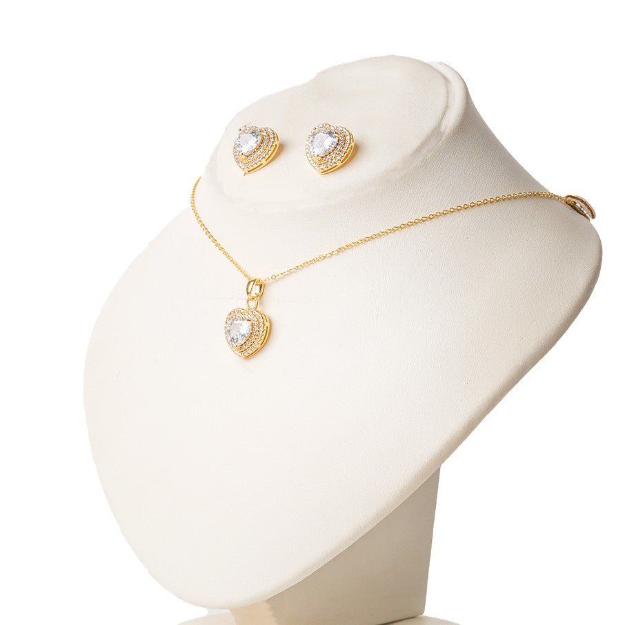 Diamond Heart Necklace (Copper) - vistoso.pk