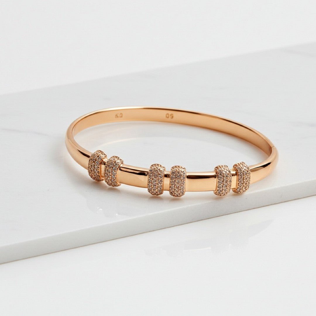 Diamond Hinged Bangle (Copper) - vistoso.pk