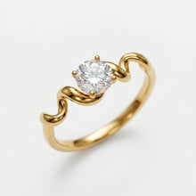 Load image into Gallery viewer, Gold Solitaire Ring
