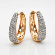 Load image into Gallery viewer, Moon Stone Hoop Earring (30mm)
