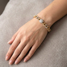 Load image into Gallery viewer, Two-Tone Emarald Bracelet (Brass)
