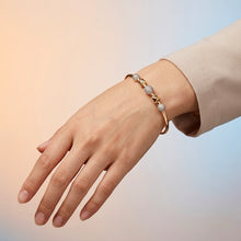 Load image into Gallery viewer, Pulse Emerald Bangle (Brass)
