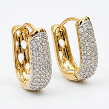 Load image into Gallery viewer, Moon Stone Hoop Earring (22mm)
