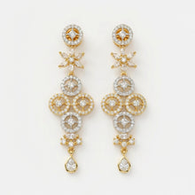 Load image into Gallery viewer, 1 Carat Emerald Cubic Zirconia Bridal Earring (60mm)
