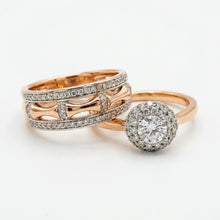 Load image into Gallery viewer, Marquise Cut Emerald Double Ring

