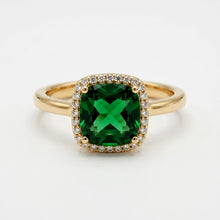 Load image into Gallery viewer, Green Diamond Pavé Ring
