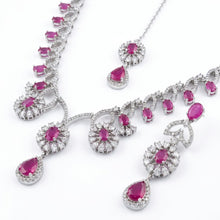 Load image into Gallery viewer, Pink Stone Aristocratic Bridal Set
