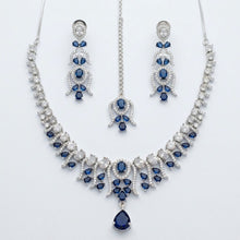 Load image into Gallery viewer, Blue Zircon Bouquet Bridal Set
