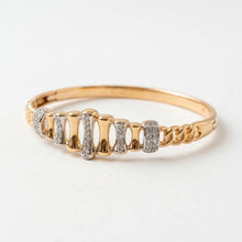 Load image into Gallery viewer, Two-Tone Diamond Cubic Zircon Bangle
