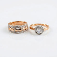 Load image into Gallery viewer, Marquise Cut Emerald Double Ring
