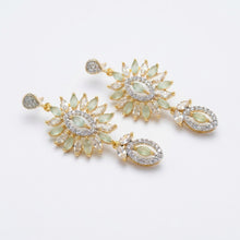 Load image into Gallery viewer, 1 Carat Light Green CZ Earrings (45 mm)
