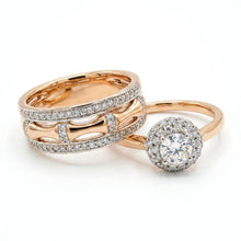 Load image into Gallery viewer, Marquise Cut Emerald Double Ring
