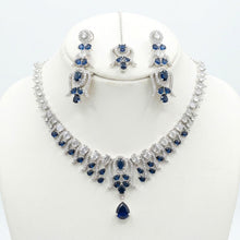 Load image into Gallery viewer, Blue Zircon Bouquet Bridal Set
