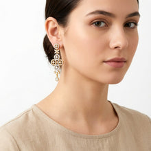 Load image into Gallery viewer, 1 Carat Emerald Cubic Zirconia Bridal Earring (60mm)
