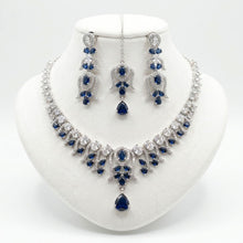 Load image into Gallery viewer, Blue Zircon Bouquet Bridal Set
