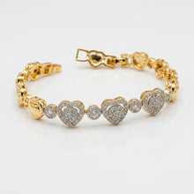 Load image into Gallery viewer, Baguette Diamond Heart Bracelet
