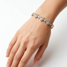 Load image into Gallery viewer, Baguette Diamond Heart Bracelet

