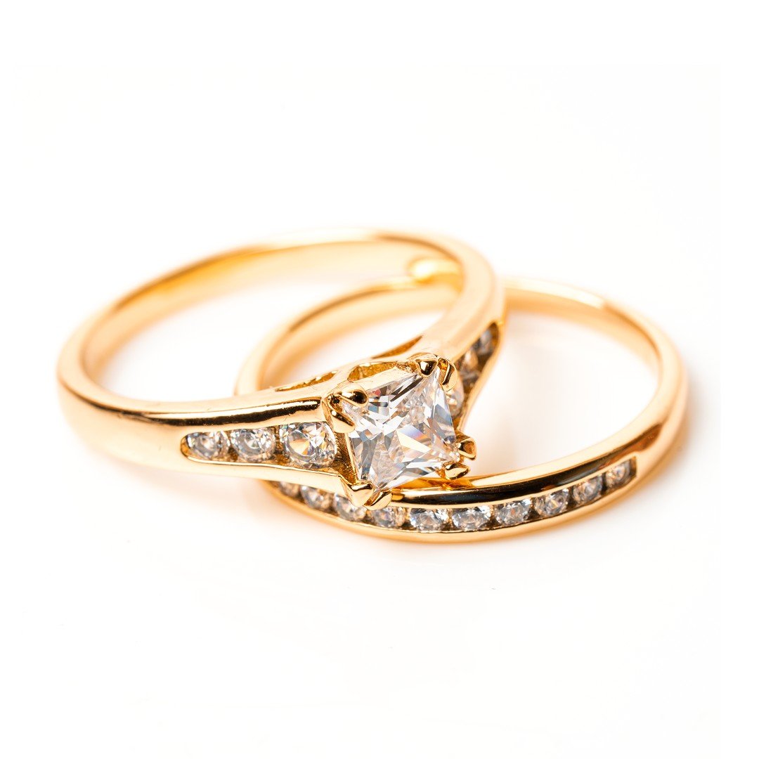 Eternal Diamond Cushion Cut Ring (Brass) - vistoso.pk