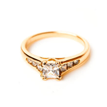 Load image into Gallery viewer, Eternal Diamond Cushion Cut Ring (Brass) - vistoso.pk
