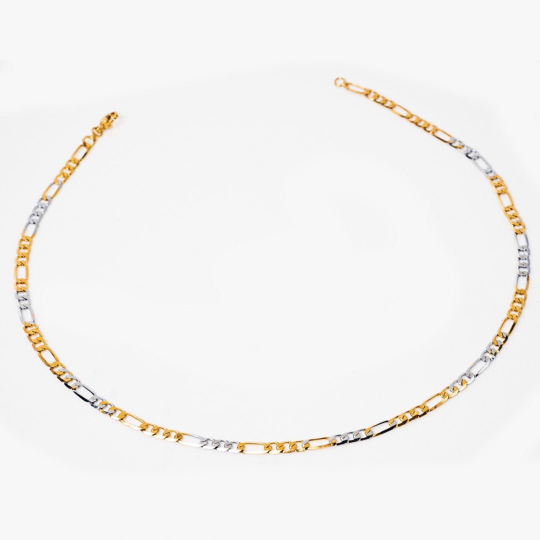 Figaro Two Tone Chain 3mm - vistoso.pk