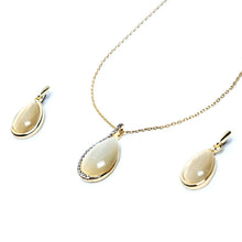 Load image into Gallery viewer, Gold Dust Stone Necklace Set (Brass) - vistoso.pk
