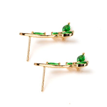 Load image into Gallery viewer, Green Petal Earring (28mm) - vistoso.pk
