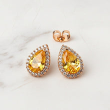 Load image into Gallery viewer, Yellow Diamond Studs
