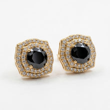 Load image into Gallery viewer, Black Zirconia Stud Earring (8mm)
