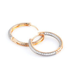 Load image into Gallery viewer, Large Diamond Hoop Earrings - vistoso.pk
