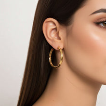 Load image into Gallery viewer, Large Gold Plated Hoop Earcuffs (35mm) - vistoso.pk
