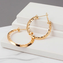 Load image into Gallery viewer, Large Gold Plated Hoop Earcuffs (35mm) - vistoso.pk
