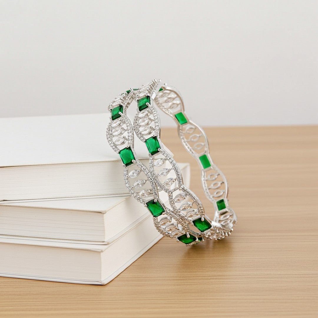 Pink Star Dust 1 Carat Bangle (Pair) - vistoso.pk