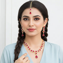 Load image into Gallery viewer, Red Bouquet Toss Bridal Set - vistoso.pk
