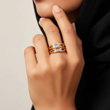 Load image into Gallery viewer, Twisted Centillion Double Rings (Brass) - vistoso.pk
