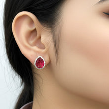 Load image into Gallery viewer, Red  Diamond Studs
