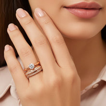 Load image into Gallery viewer, White Sapphire Double Ring - vistoso.pk
