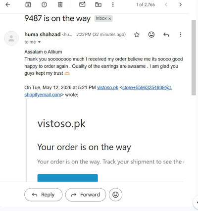 WhatsApp review from customer