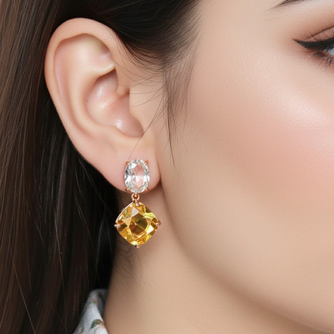 Yellow Pearl Earring (28 mm) - vistoso.pk