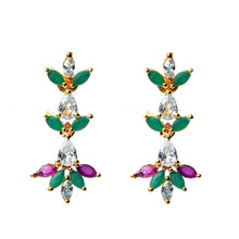 Load image into Gallery viewer, 1 Carat Multicolored CZ Earrings - vistoso.pk
