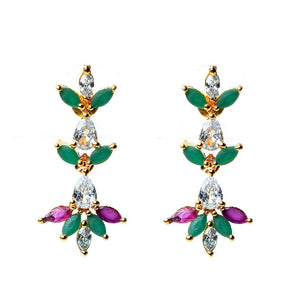1 Carat Multicolored CZ Earrings - vistoso.pk