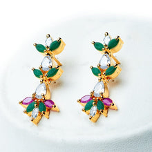 Load image into Gallery viewer, 1 Carat Multicolored CZ Earrings - vistoso.pk
