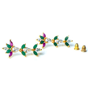 1 Carat Multicolored CZ Earrings - vistoso.pk