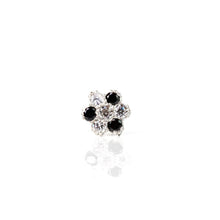Load image into Gallery viewer, 925 Silver Black &amp; White Nose Pin (5mm) - vistoso.pk
