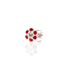 Load image into Gallery viewer, 925 Silver Redflower Nose Pin (5mm) - vistoso.pk
