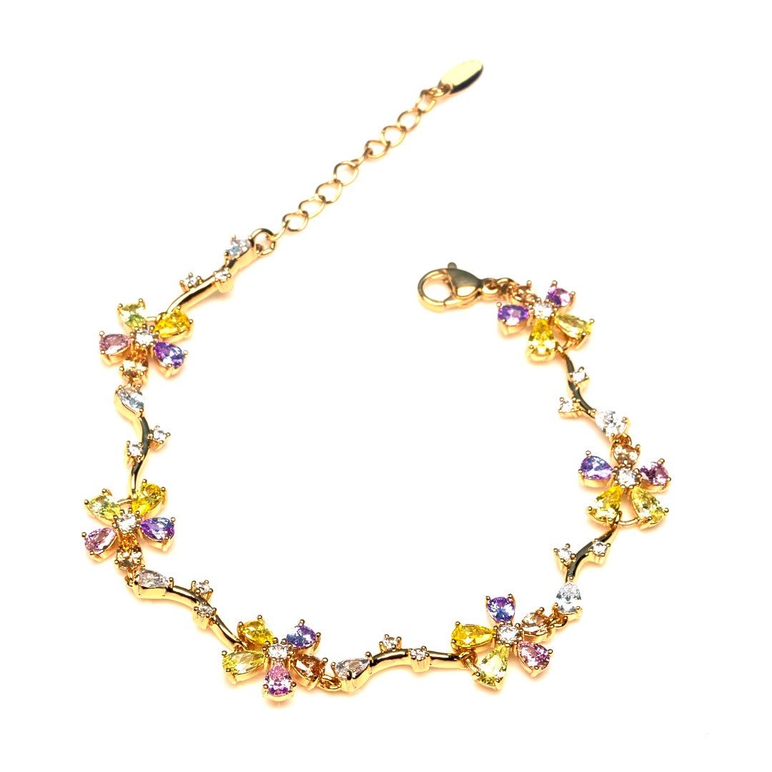 Rainbow Flower Bracelet (Copper) - vistoso.pk