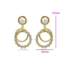Load image into Gallery viewer, Zirconia Weave Circle Earrings (27mm) - vistoso.pk
